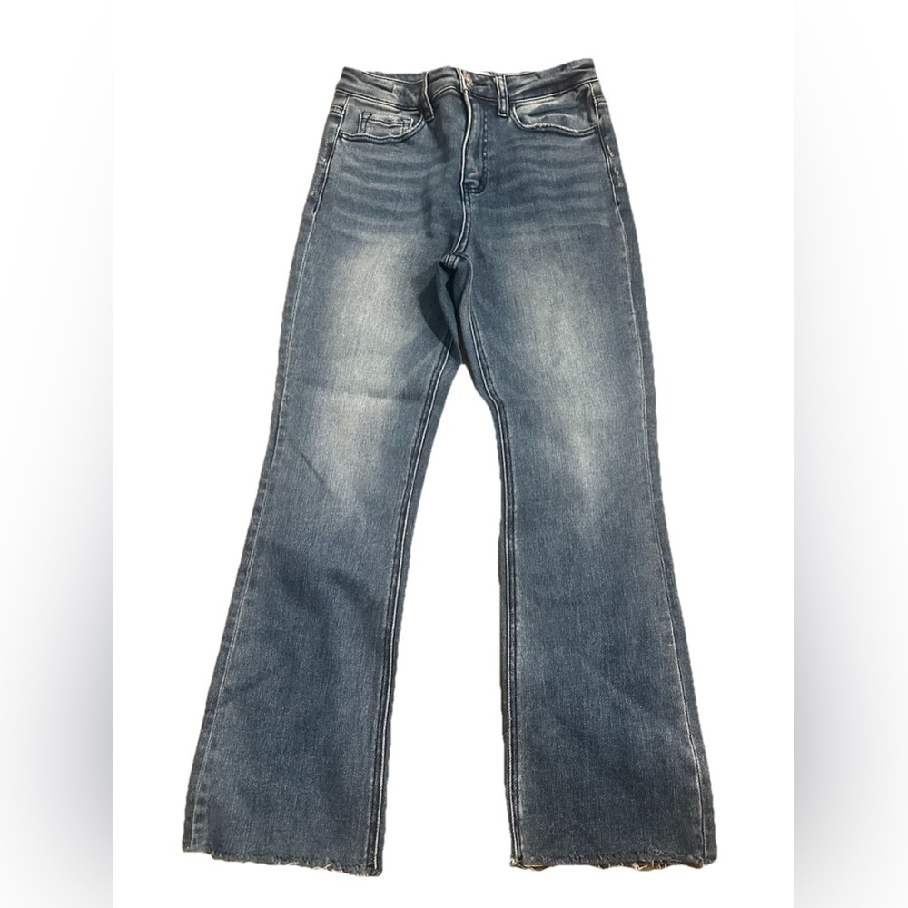 Vervet Distressed High Rise Cropped Straight Jeans Size 26